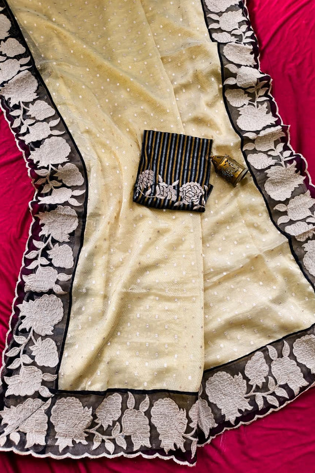 Pure soft zari tissue sarees SS259