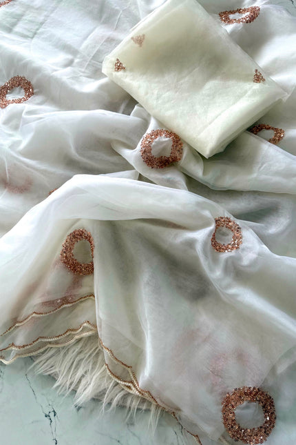 Soft Bright Orgenza  saree SS416