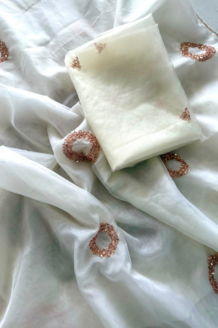 Soft Bright Orgenza  saree SS416