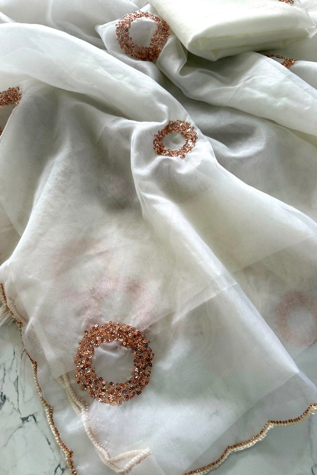 Soft Bright Orgenza  saree SS416