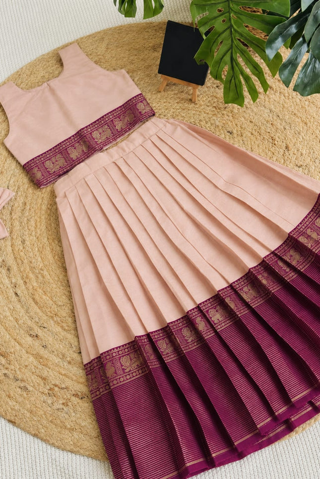 Pure cotton silk kids lehanga SS268