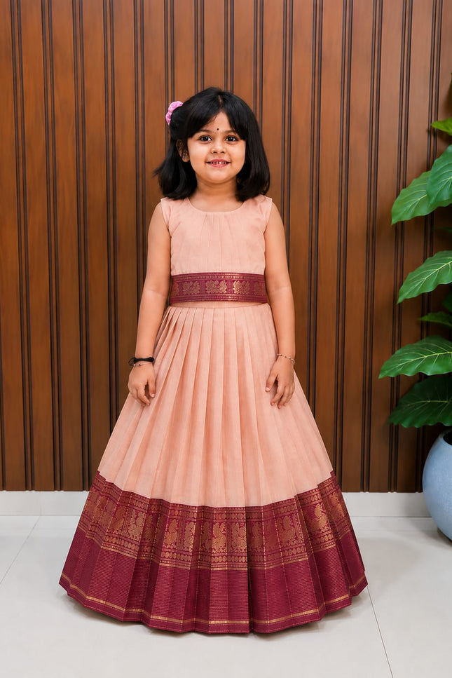 Pure cotton silk kids lehanga SS268
