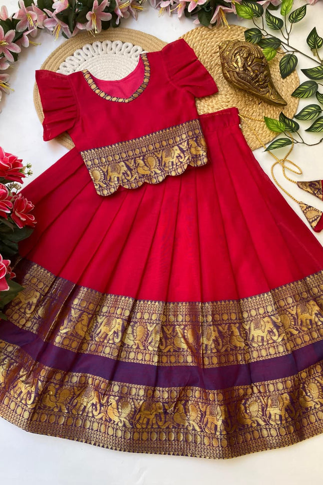 Narayanpet silk kids lehanga SS281