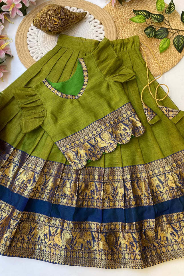 Narayanpet silk kids lehanga SS281