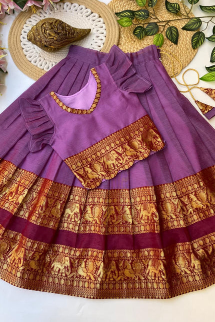 Narayanpet silk kids lehanga SS281