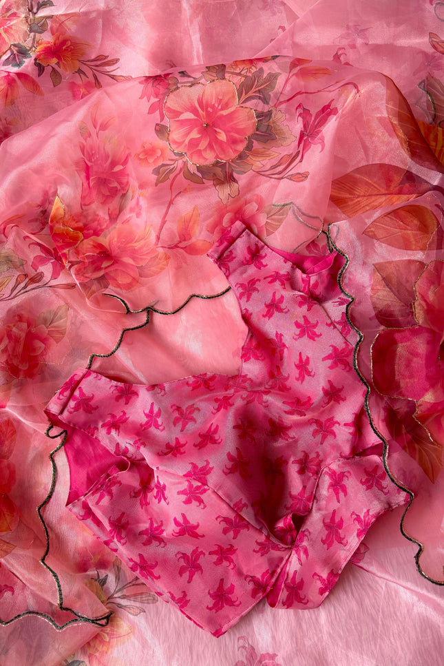 SOFT ORGANZA DIGITAL PRINT SAREE SS335