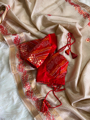 cream & red