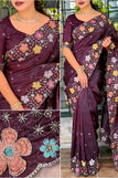 Blouse unstitched / wine