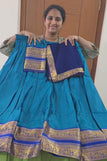 blouse unstitched / skyblue