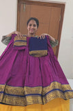 blouse unstitched / purple