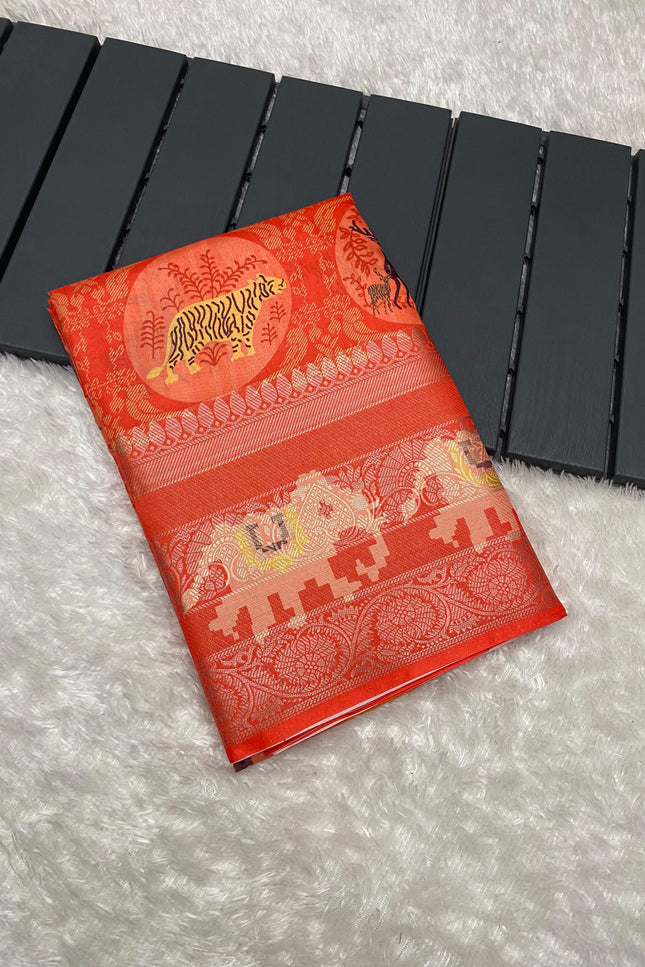 Jungle theme saree SS355