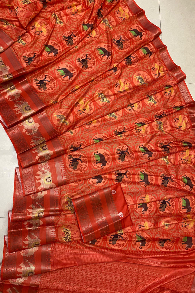 Jungle theme saree SS355