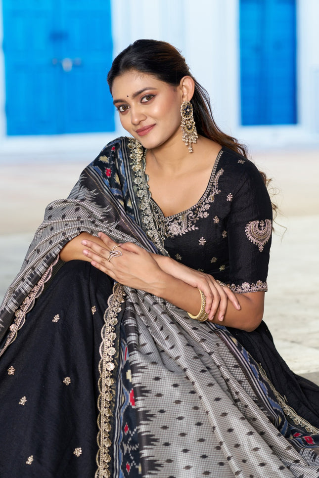Rich Vichitra silk lehanga SS287