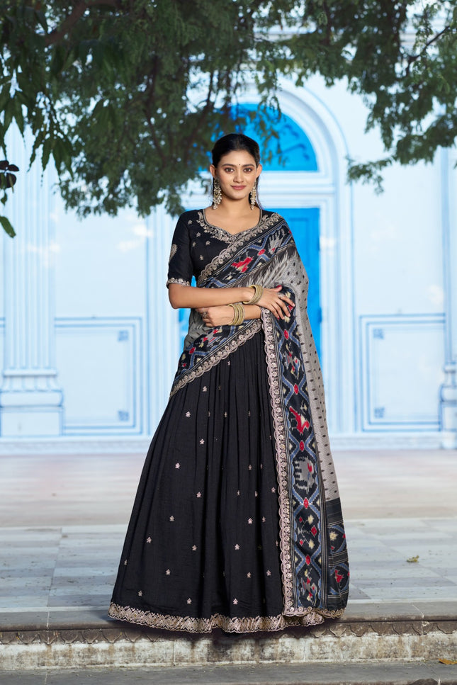 Rich Vichitra silk lehanga SS287