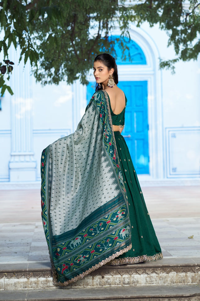 Rich Vichitra silk lehanga SS287