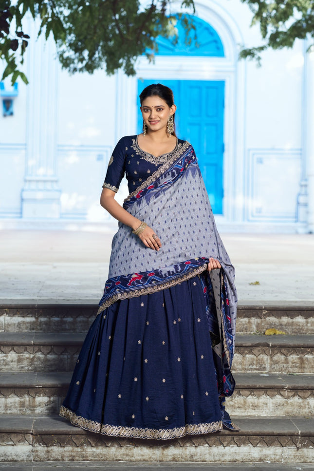 Rich Vichitra silk lehanga SS287