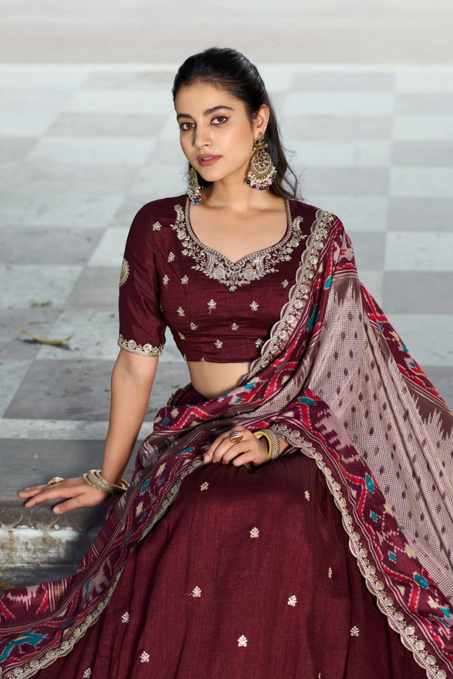 Rich Vichitra silk lehanga SS287