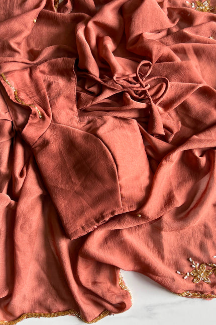 Chinnon crush saree  SS322