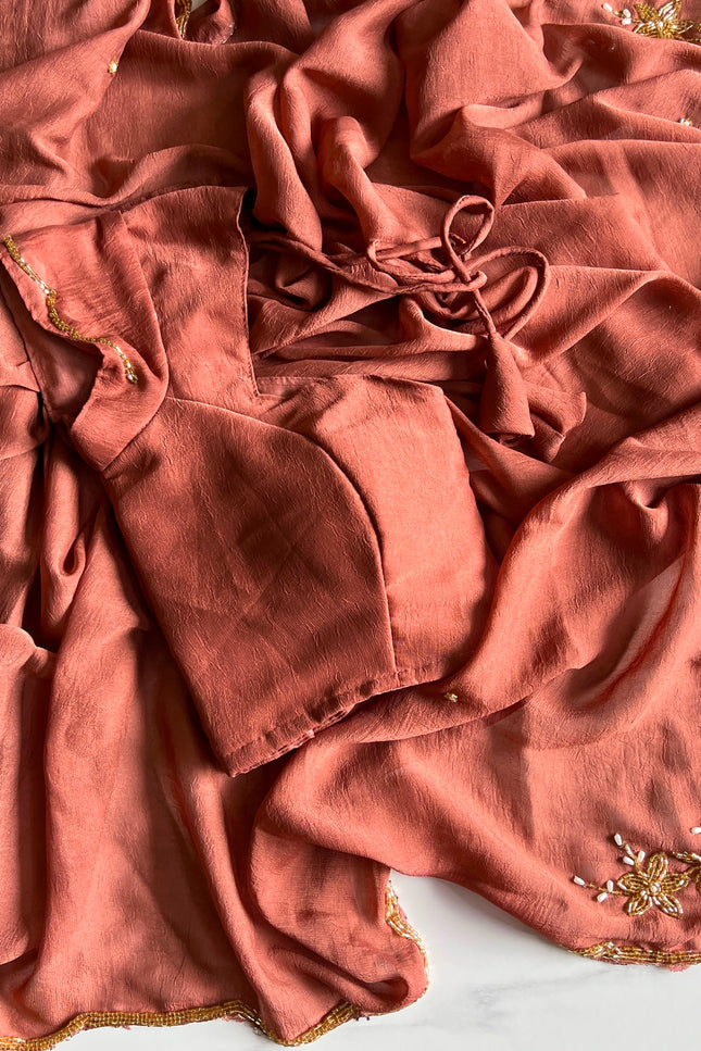 Chinnon crush saree  SS322