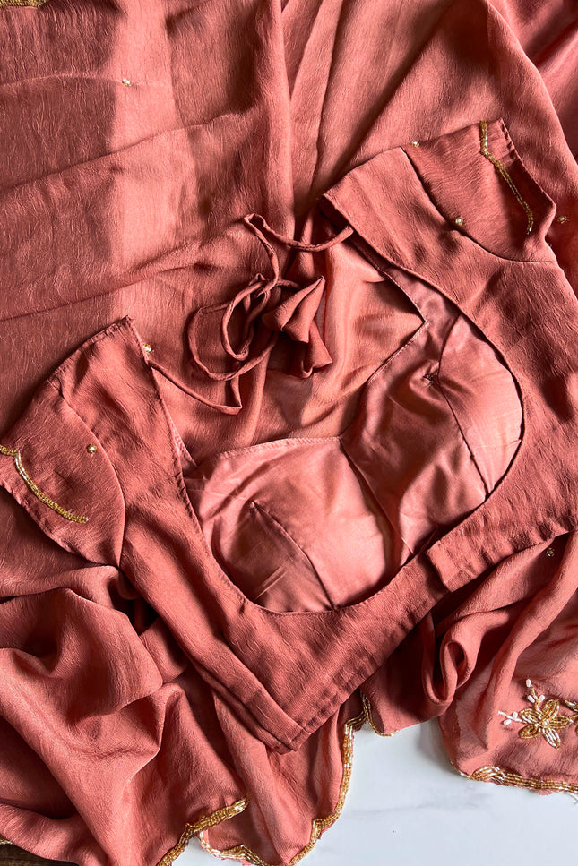 Chinnon crush saree  SS322