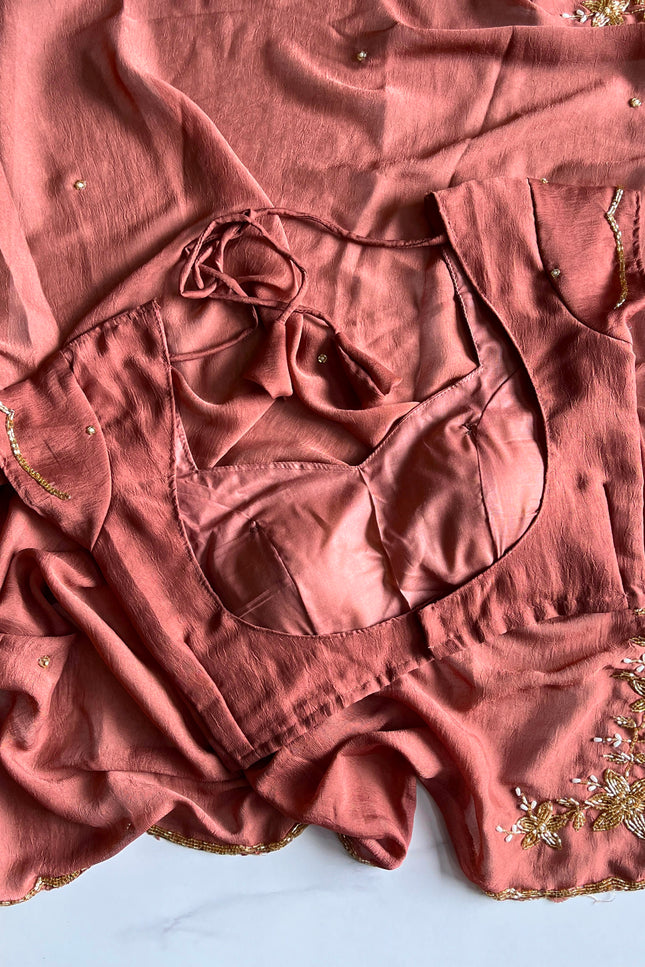 Chinnon crush saree  SS322