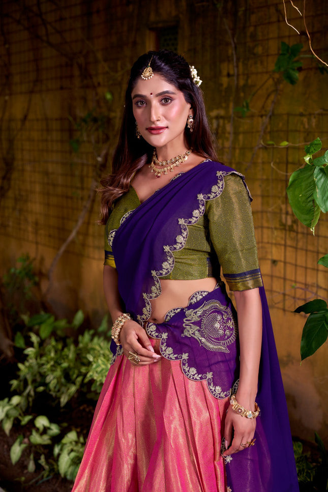 Special moments with Kanchipuram lehenga SS343