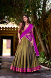 unsitched blouse / mehendi green