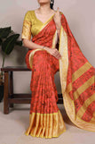 unsitched blouse / ornage