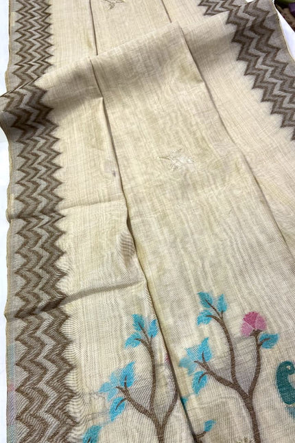 Soft Muga Cotton saree SS319
