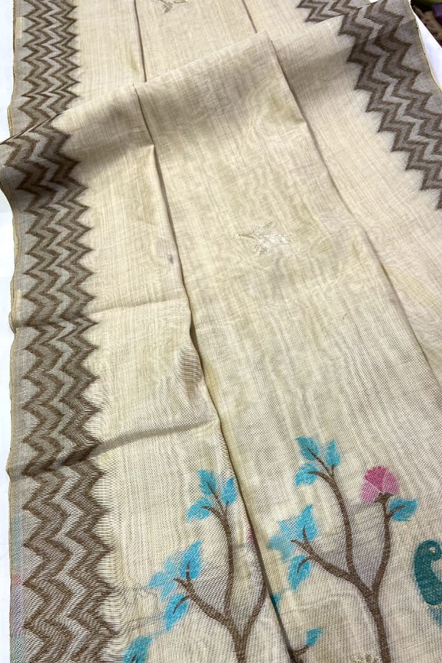 Soft Muga Cotton saree SS319