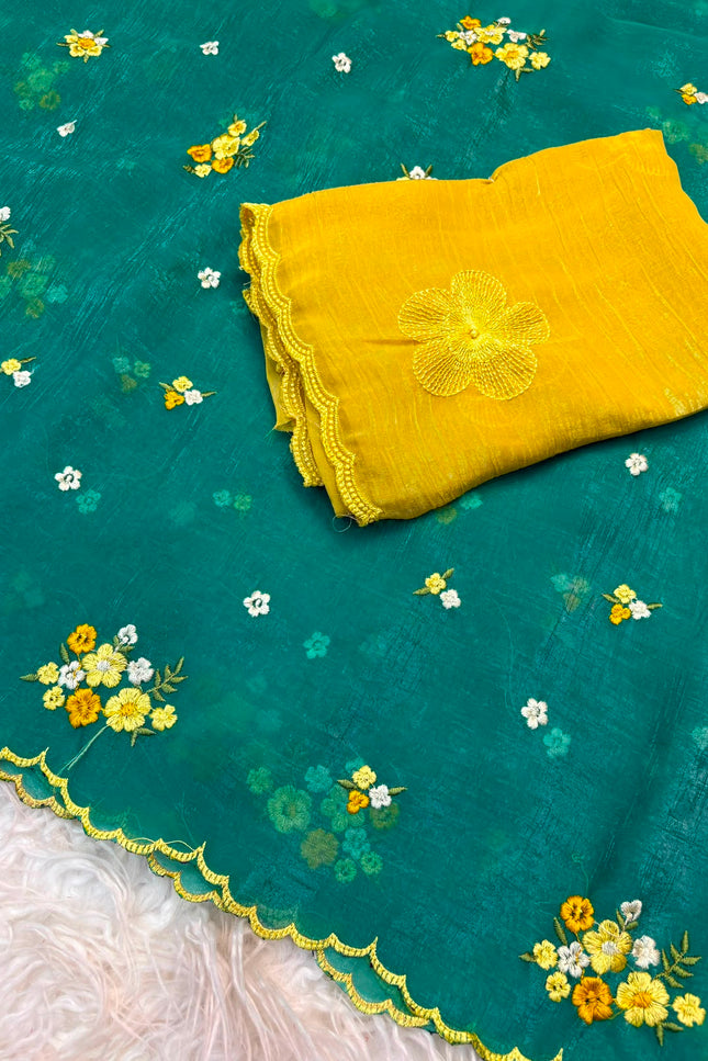 Crunchy Multi saree SS352