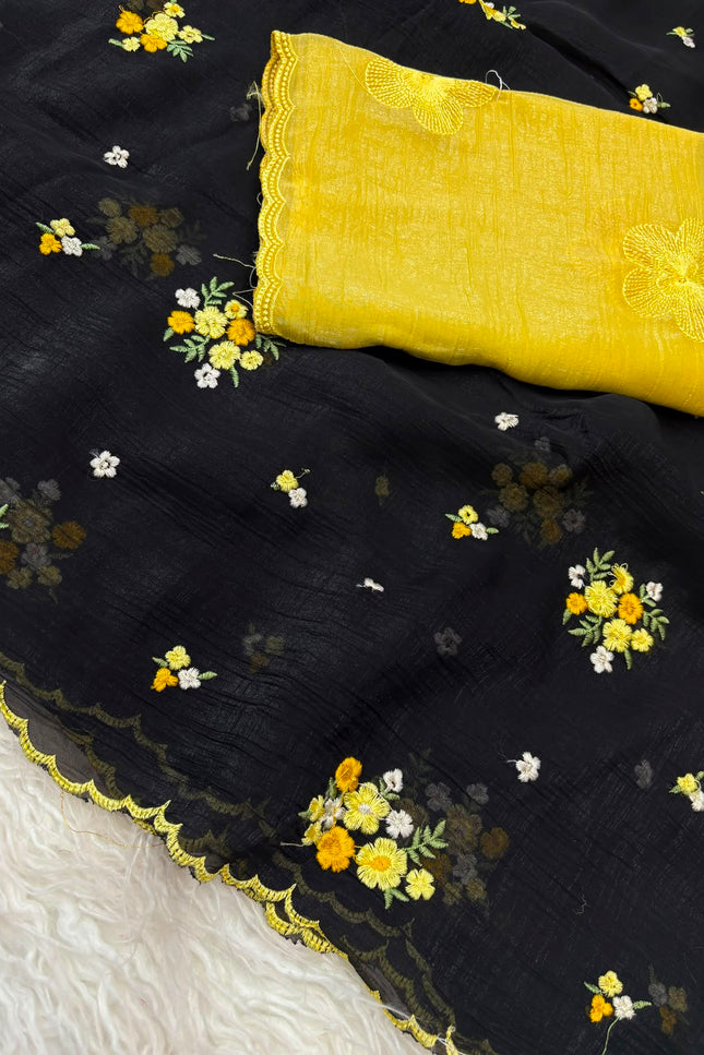 Crunchy Multi saree SS352