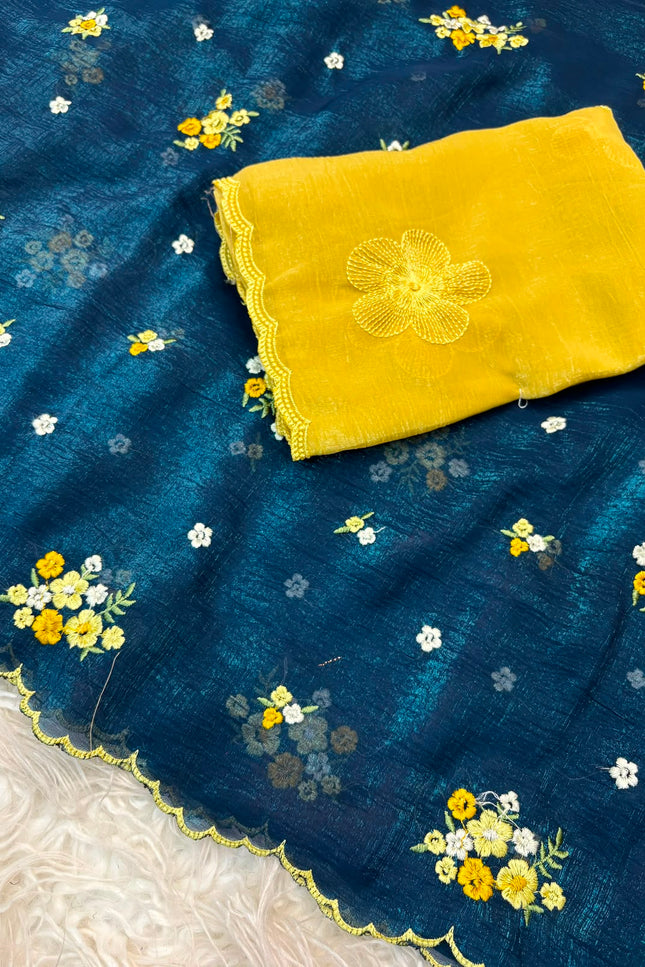 Crunchy Multi saree SS352