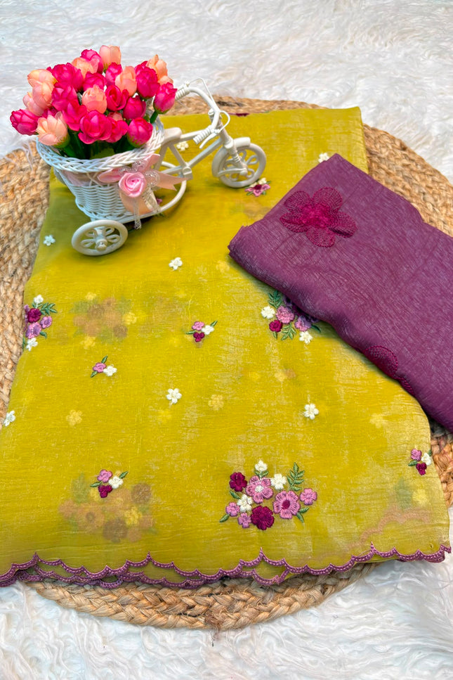 Crunchy Multi saree SS352