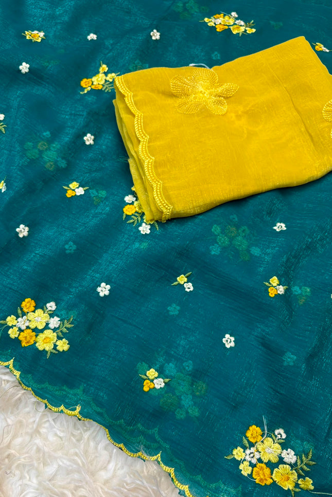 Crunchy Multi saree SS352