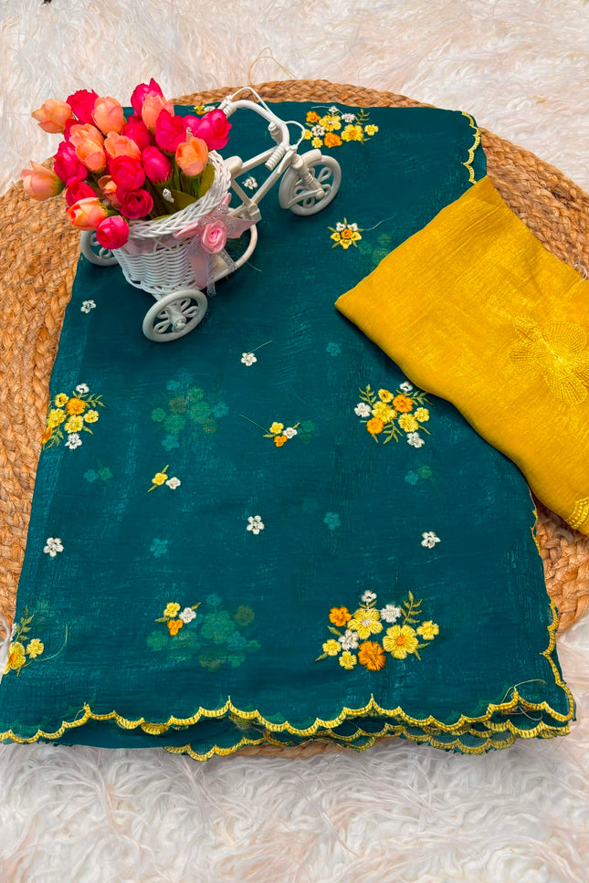 Crunchy Multi saree SS352