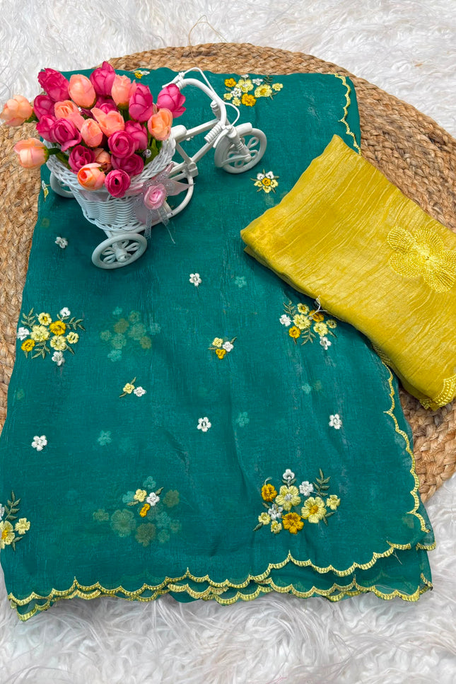 Crunchy Multi saree SS352