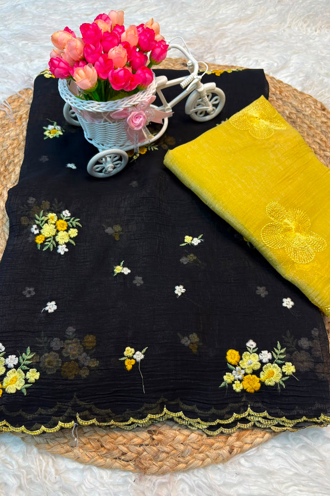 Crunchy Multi saree SS352