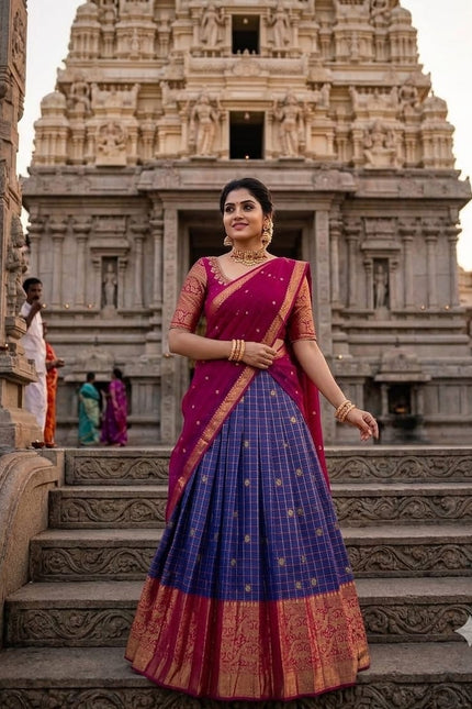 The South-style Kanjivaram lehenga SS348