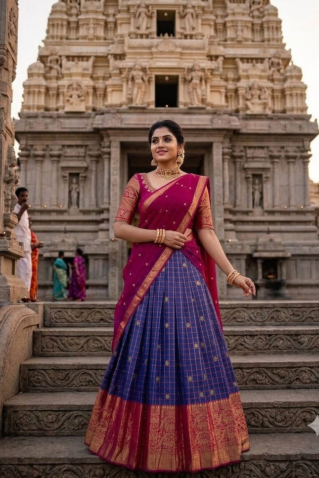 The South-style Kanjivaram lehenga SS348
