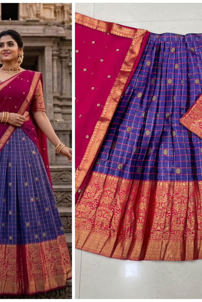 The South-style Kanjivaram lehenga SS348