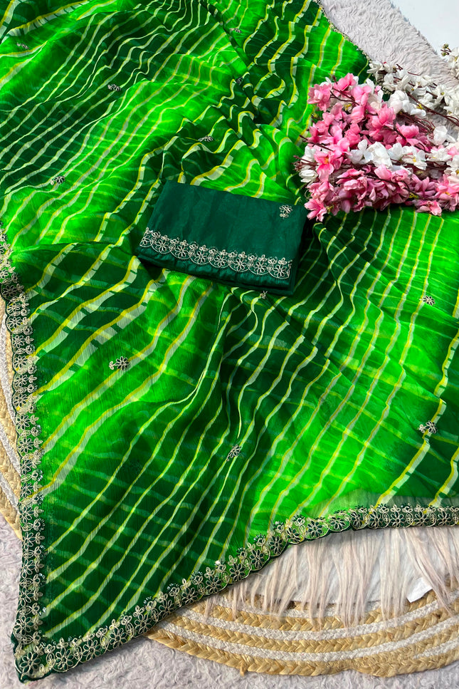 Soft chiffon multicoloured saree SS351