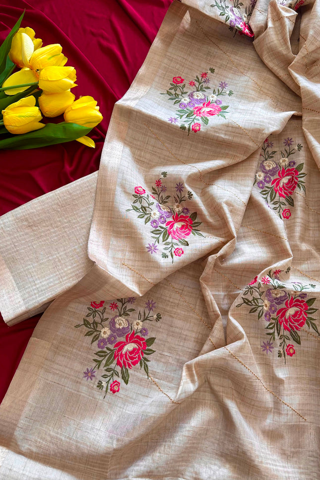 Pure Tusser silk saree SS353