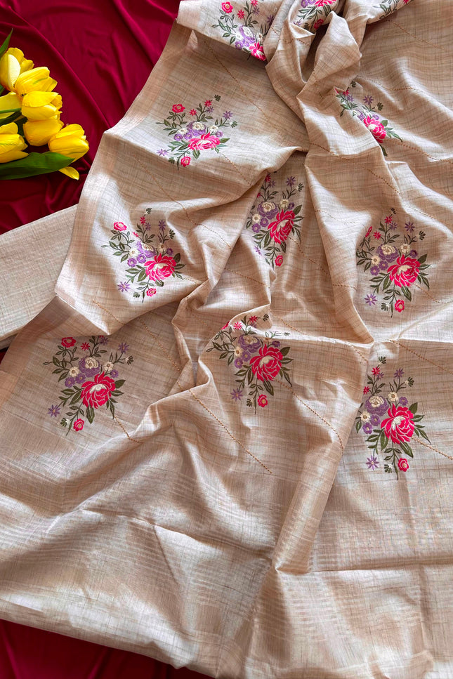 Pure Tusser silk saree SS353