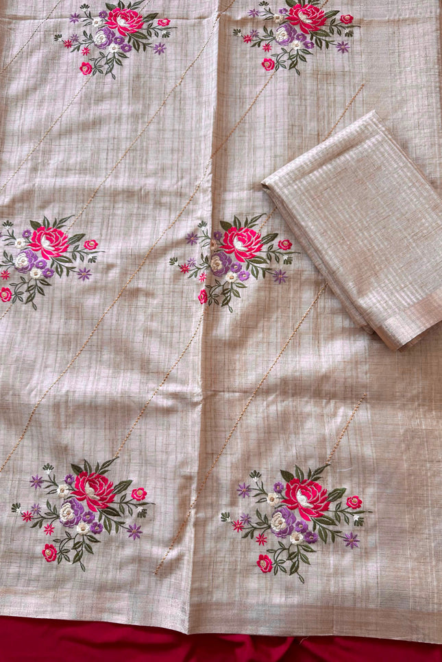 Pure Tusser silk saree SS353