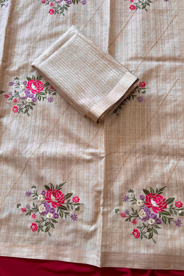 Pure Tusser silk saree SS353