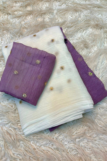 Shaded crunchy saree SS369