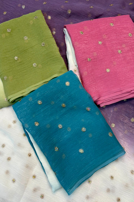 Shaded crunchy saree SS369