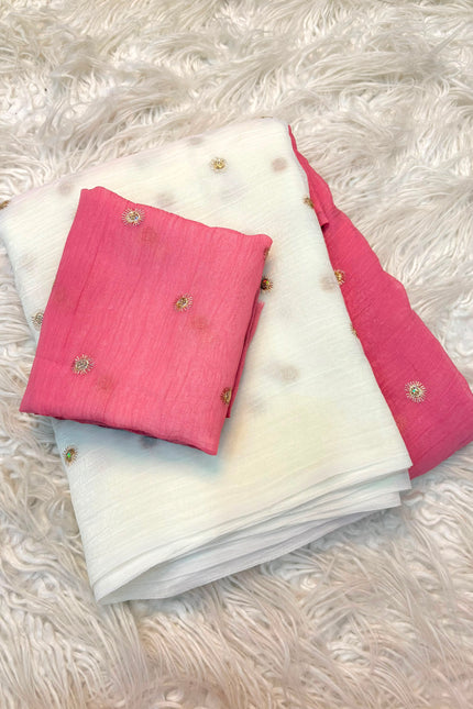Shaded crunchy saree SS369