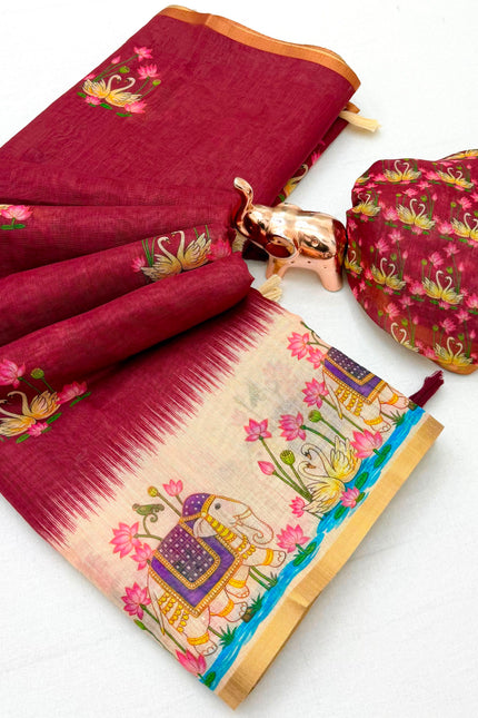 Soft cotton based Linen  SS371
